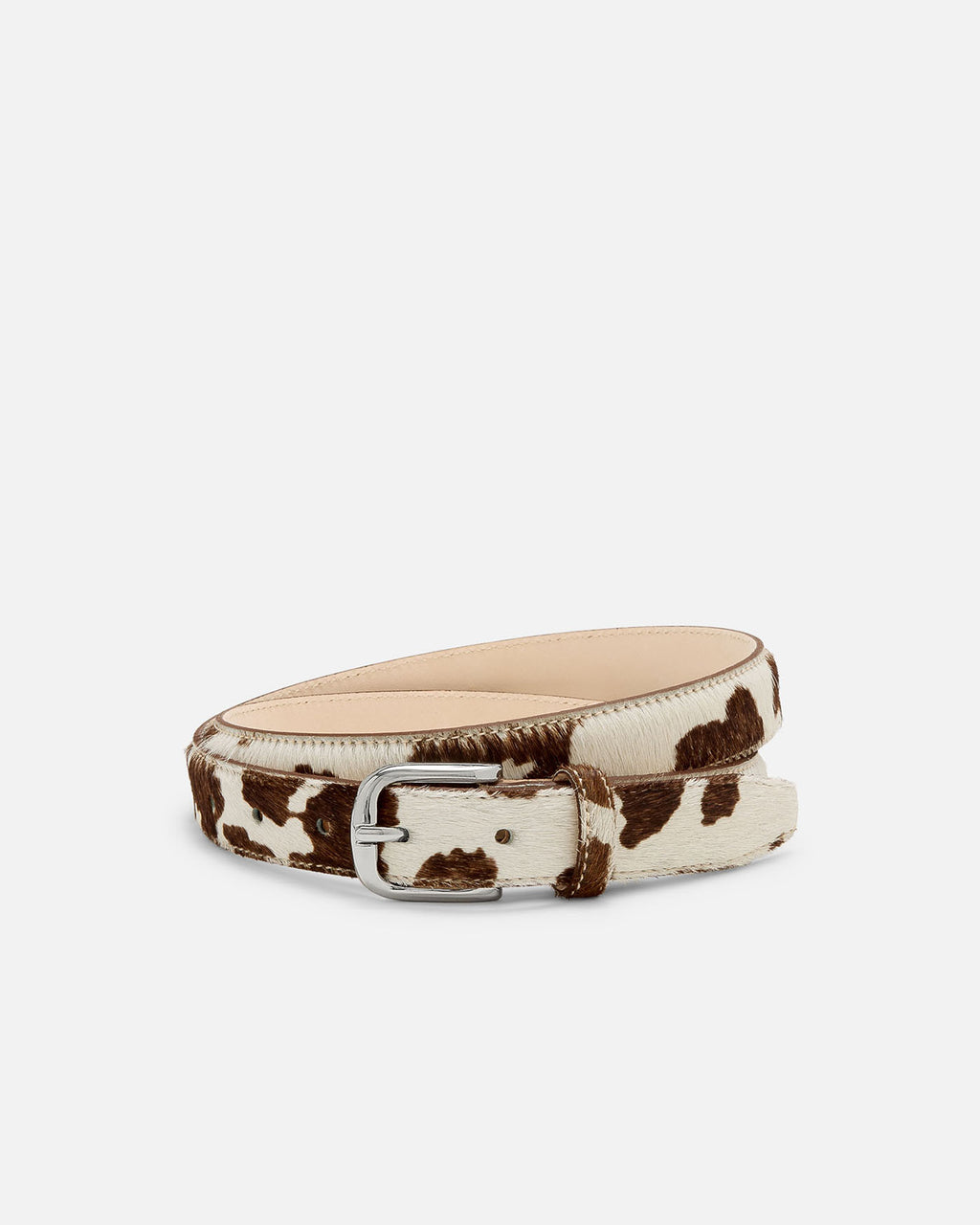 NWT IRO Paris Hiss Haircalf Belt- cow print, genuine leather  display picture 3