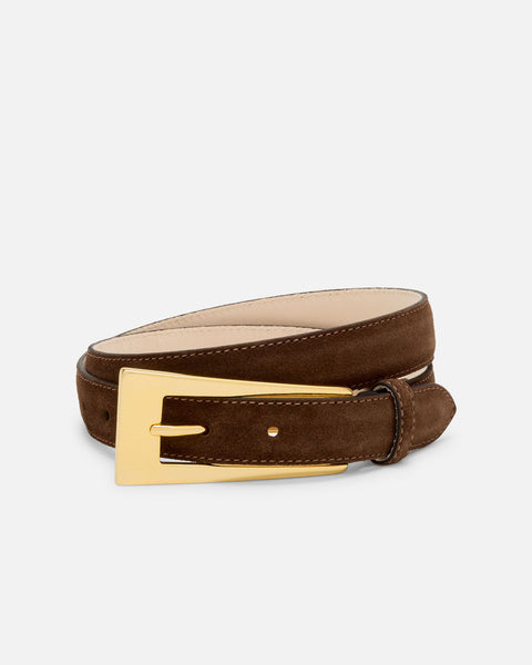 Aureum Suede Leather Belt NWT Aureum No. 8 Suede Belt - Root | Editorialist main image 4