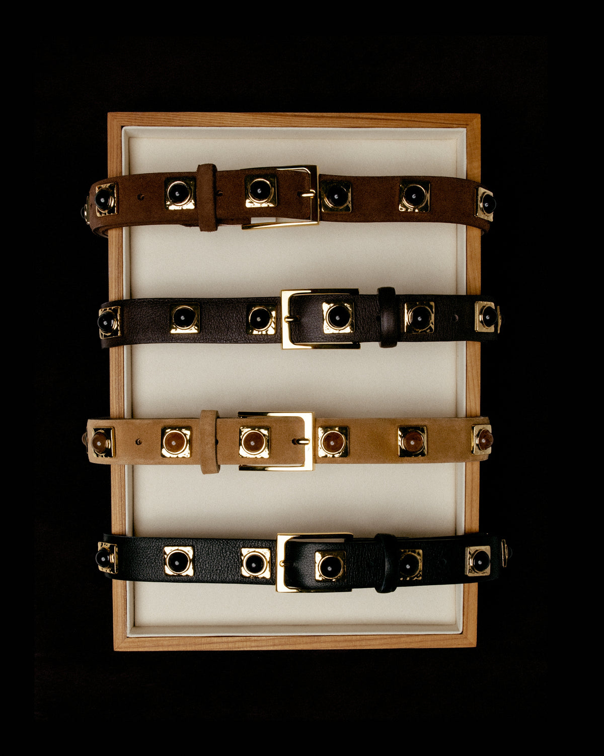 Aureum No 10 Beige Belt with Gold Buckle AUREUM | Last call to shop our No.2 Oat belt. This style  main image 3